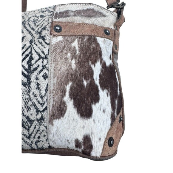 Myra Western Womens Shoulder Bag Leather Cowhide Crossbody Purse Blue Fast Ship - Picture 15 of 16